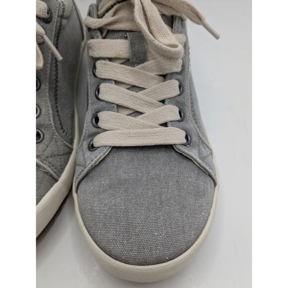 Taos Star Gray Canvas Comfort Sneakers Size 7 Wide - Picture 3 of 9